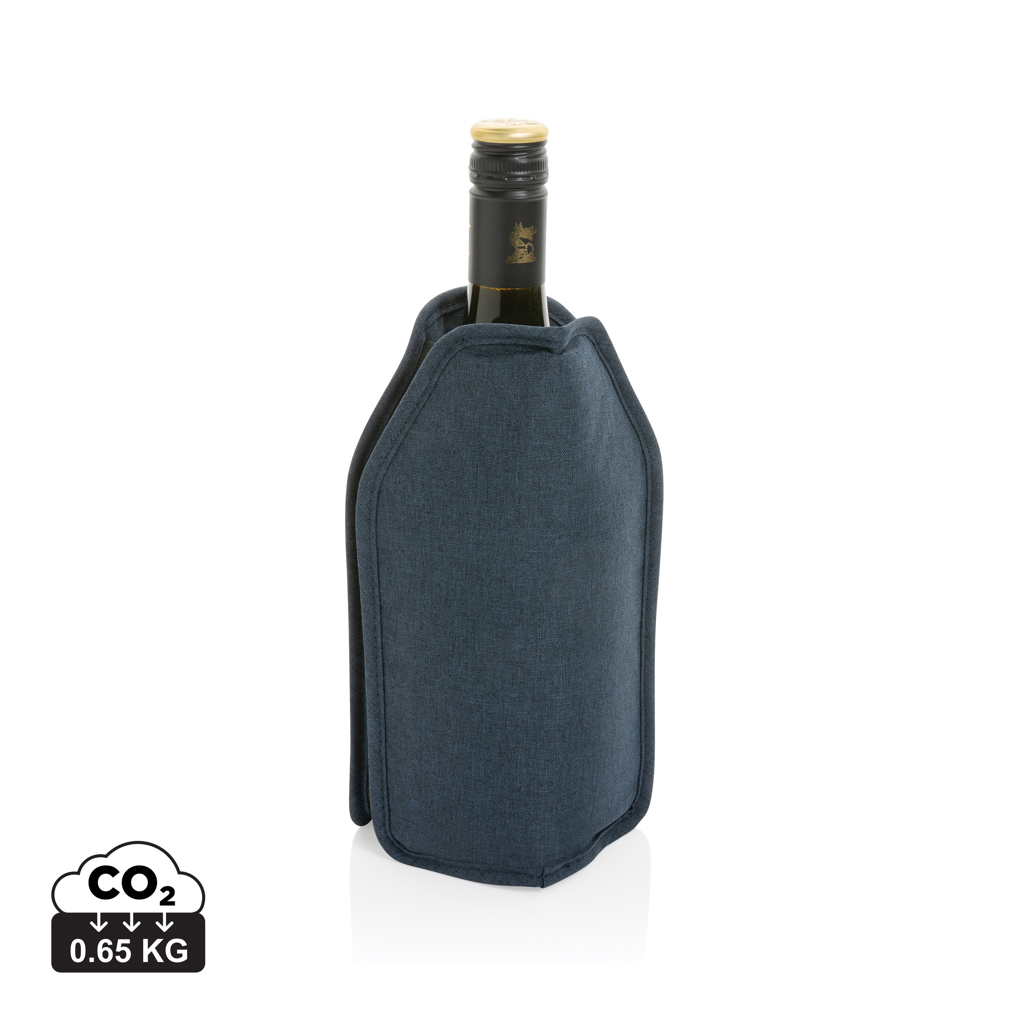 Housse personnalisable réfrigérante à vin rPET Vino Bleu marine